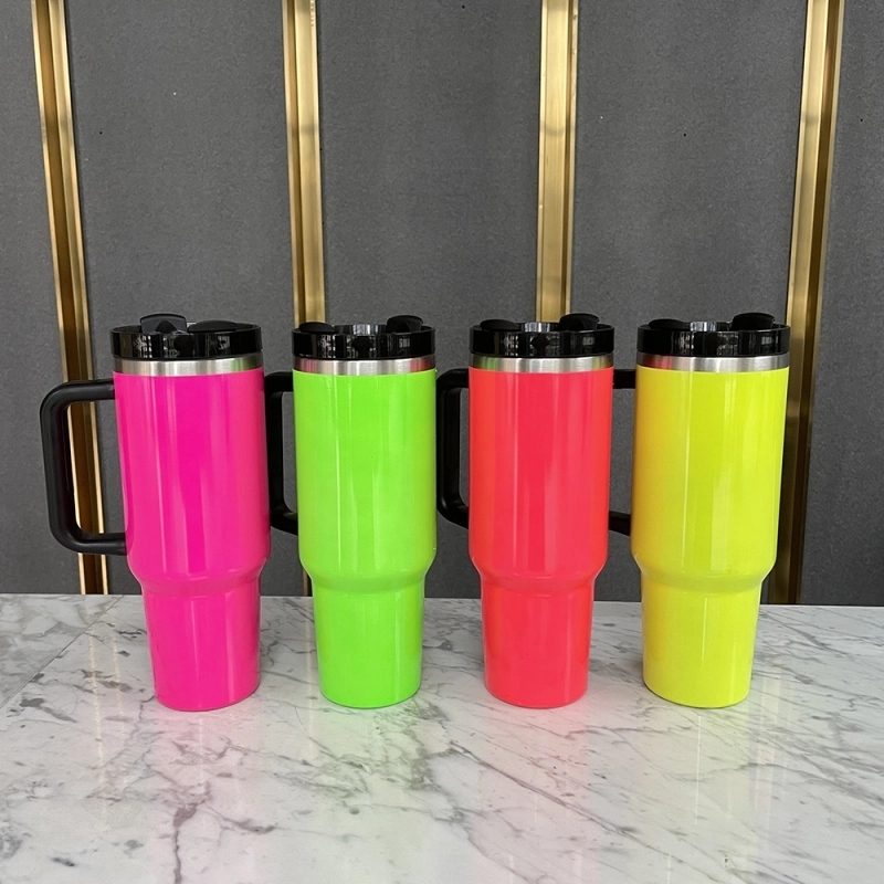 20 Pack USA Warehouse H2.0 30oz 40oz Stainless Steel Cup Neon Colors Blank Sublimation Quencher Tumbler