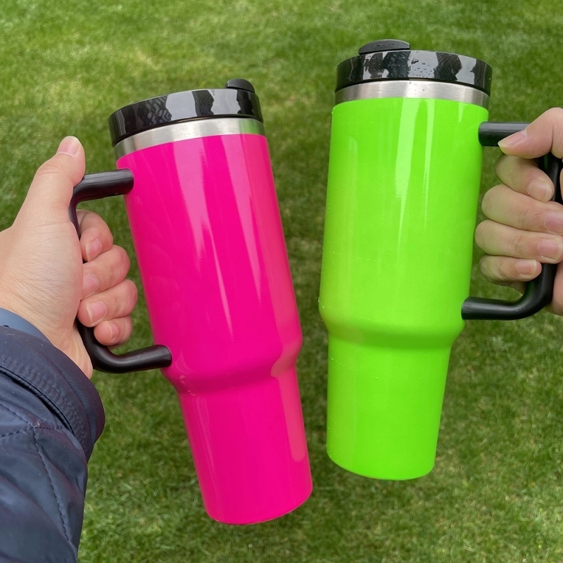 20 Pack USA Warehouse H2.0 30oz 40oz Stainless Steel Cup Neon Colors Blank Sublimation Quencher Tumbler