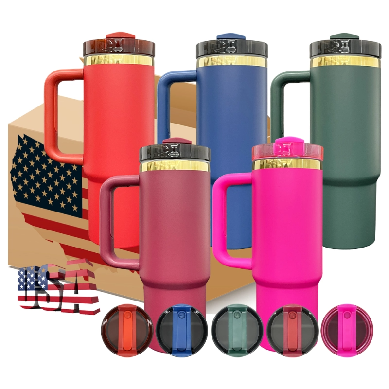 20 Pack USA Warehouse 30oz Mirror Gold Underneath Quencher Christmas Color Tumbler 30 oz Stainless Steel Cup for Laser Engraving