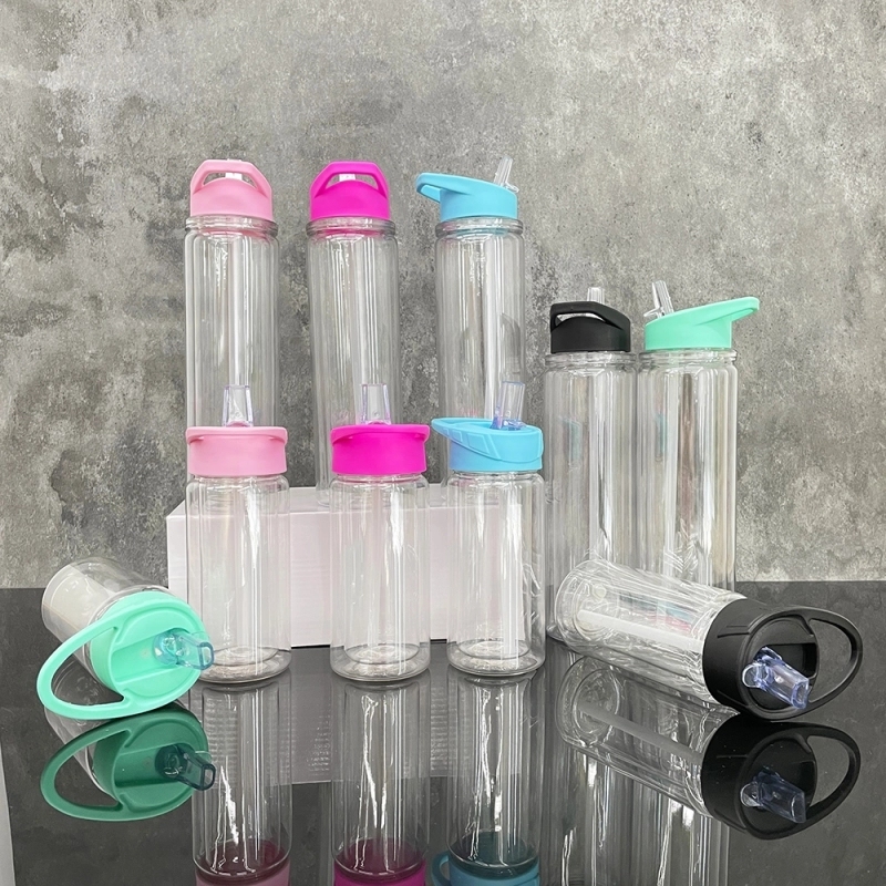 50 Pack USA Warehouse 10oz Double Walled Plastic Water Bottles For 10 oz Snow Globes Cup With Pre Drilled Hole And Plug