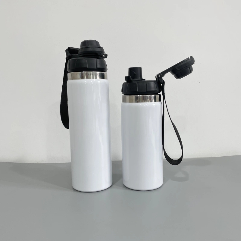 25 Pack USA Warehouse 16oz 20oz White Sublimation Water Bottle Stainless Steel Cup With Spout Lid
