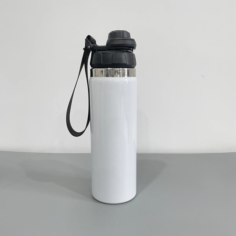 25 Pack USA Warehouse 16oz 20oz White Sublimation Water Bottle Stainless Steel Cup With Spout Lid