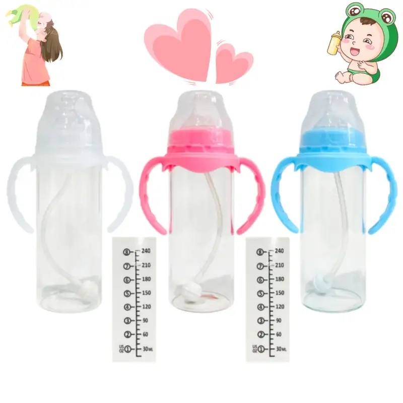 30 Pack USA Warehouse 12oz Blank Sublimation Baby Milk Bottle Glass Feeding Bottle 12 oz Water Bottle