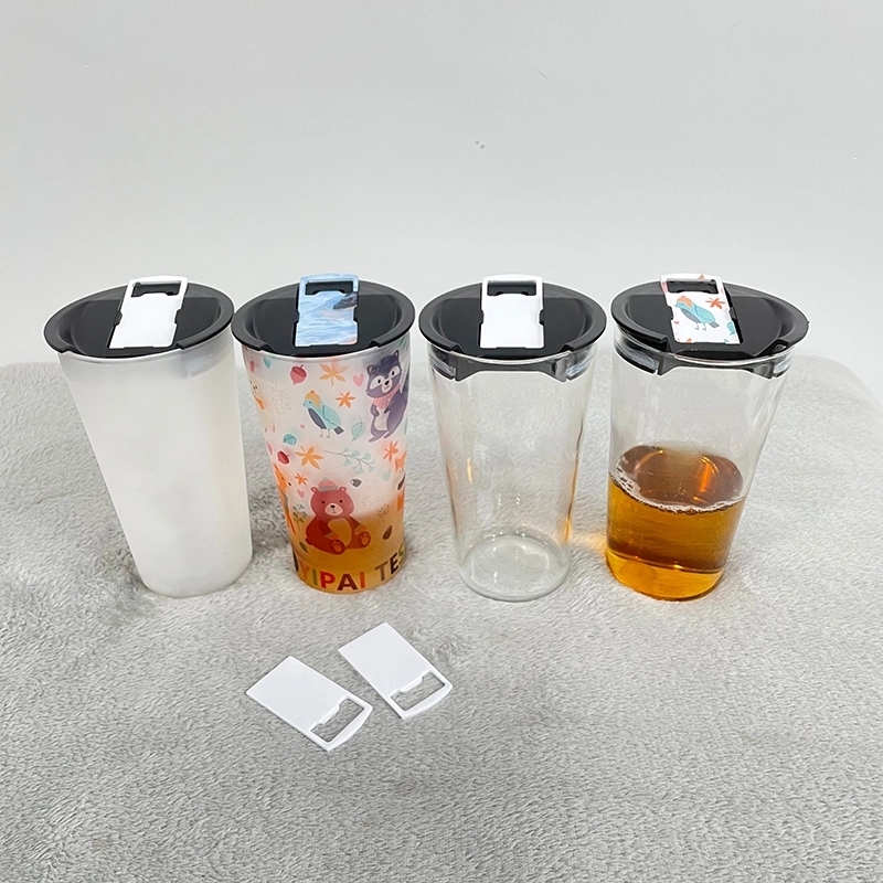 30 Pack USA Warehouse 20oz Clear Blank Sublimation Pint Beer Glass Cup 20 oz Glass Tumbler Mug With Opener Lids