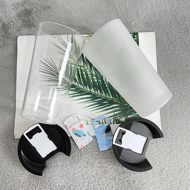 30 Pack USA Warehouse 20oz Clear Blank Sublimation Pint Beer Glass Cup 20 oz Glass Tumbler Mug With Opener Lids