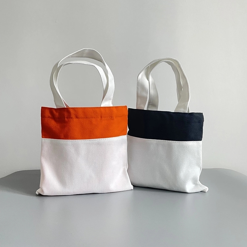 50 Pack USA Warehouse 10.2Inch *10Inch Orange Black Color Halloween Blank Sublimation Kids Candy Tote Bag Sold By Case