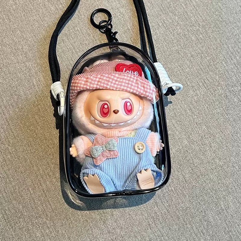 labubu V2 Chinawarehouse  15cm crossbody bag transparent （Bag only）