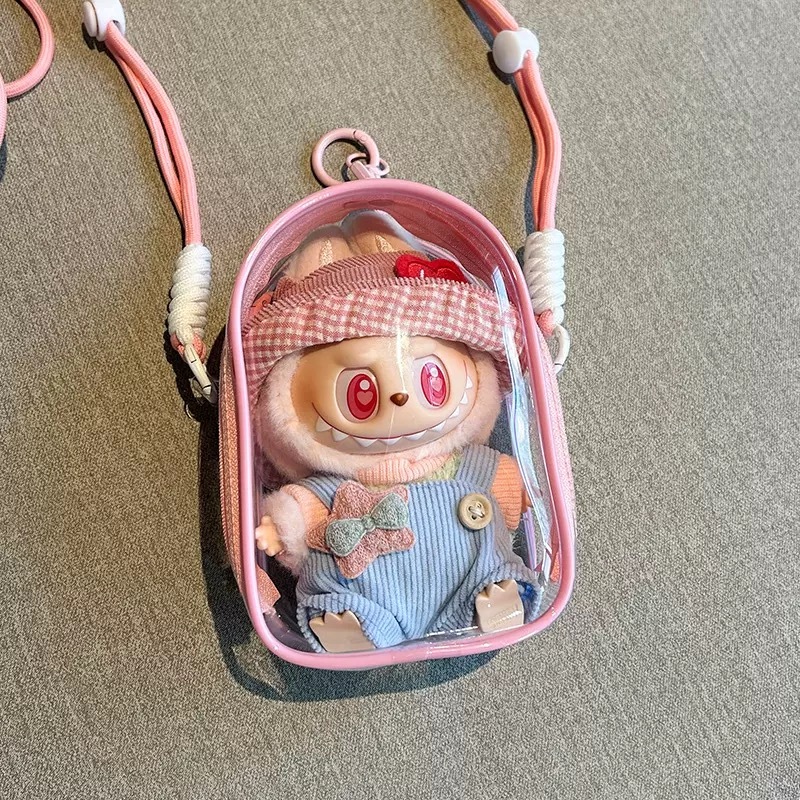 labubu V2 Chinawarehouse  15cm crossbody bag transparent （Bag only）