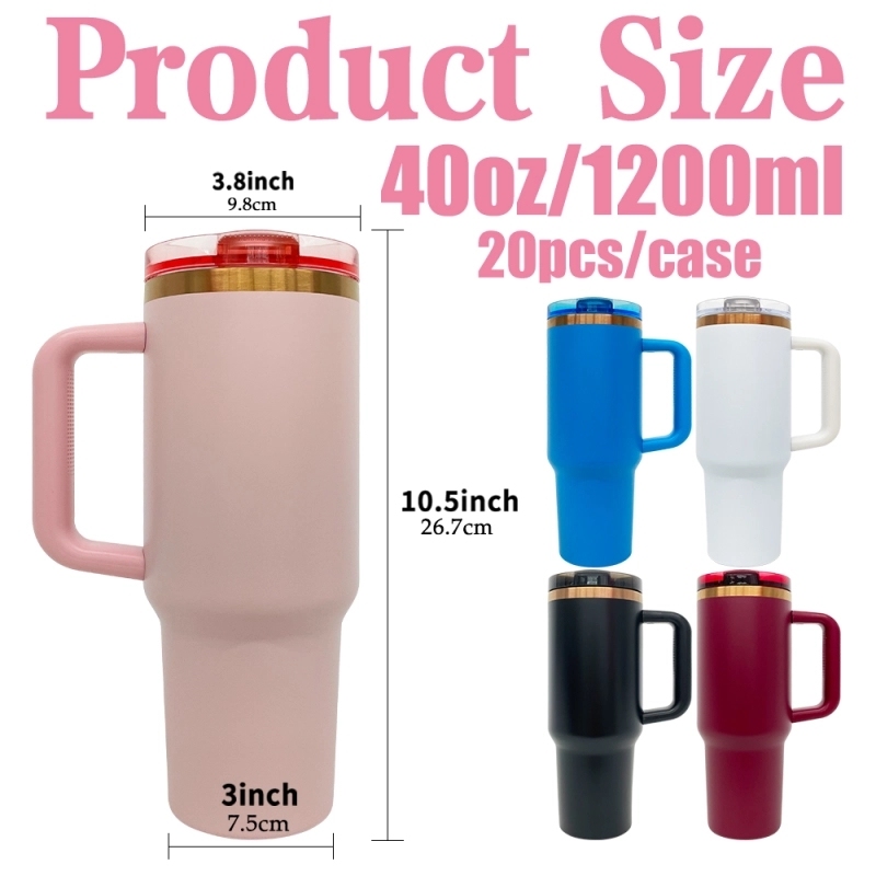 20 Pack USA Warehouse 40oz Copper Plate Protour Lid Quencher Tumblers 40 oz Stainless Steel Cup for Laser Engraving