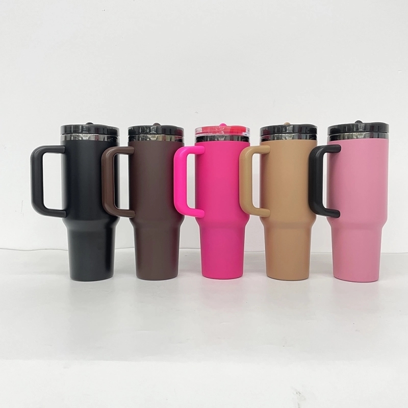 20 Pack USA Warehouse 40oz Black Plate Protour Lid Quencher Tumblers 40 oz Stainless Steel Cup for Laser Engraving
