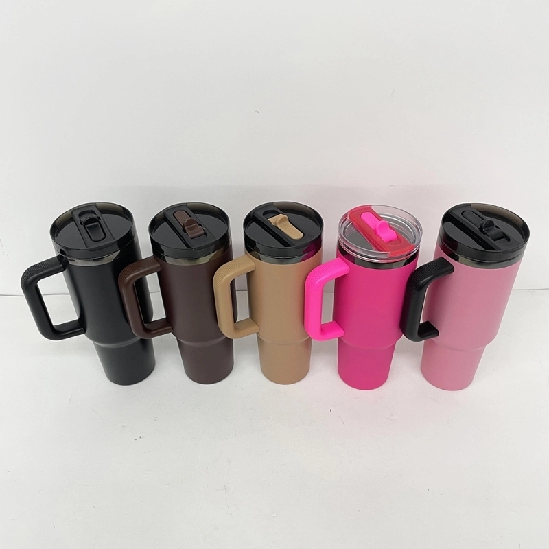 20 Pack USA Warehouse 40oz Black Plate Protour Lid Quencher Tumblers 40 oz Stainless Steel Cup for Laser Engraving