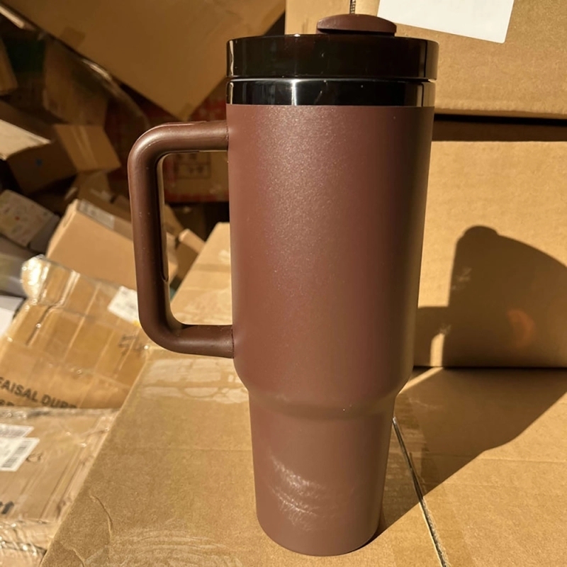 20 Pack USA Warehouse 40oz Black Plated Chocolate Color Tumblers 40 oz Stainless Steel Cup for Laser Engraving