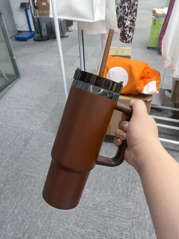 20 Pack USA Warehouse 40oz Black Plated Chocolate Color Tumblers 40 oz Stainless Steel Cup for Laser Engraving