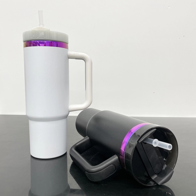 20 Pack USA Warehouse H2.0 30oz Purple Plated Underneath Powder Coated Quencher Tumblers 30 oz Stainless Steel Cup for Laser Engraving