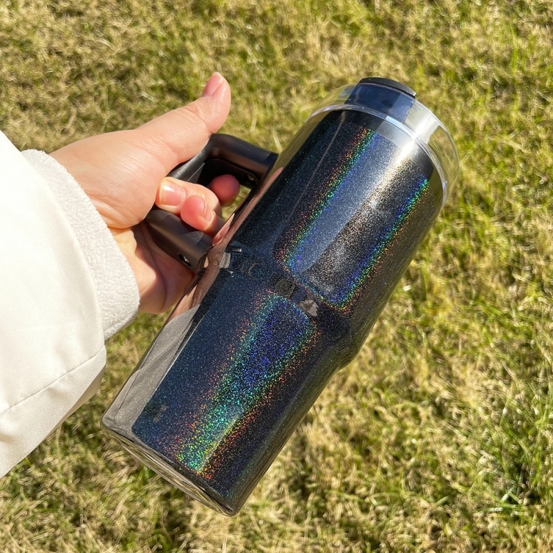20 25 Pack USA Warehouse14oz/30oz/40oz Midnight Glitz Black Mirror Holographic Shimmer Quencher Tumblers for Laser Engraving