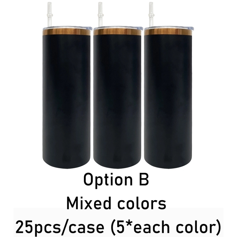 25 Pack USA Warehouse Copper Plated 20oz Straight Stainless Steel Tumbler for Laser Engraving