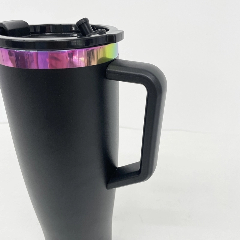 20 Pack USA Warehouse NEW STYLE Curved 40oz Tumbler 40 oz Stainless Steel Cup with Rainbow Underneath for Laser Engraving