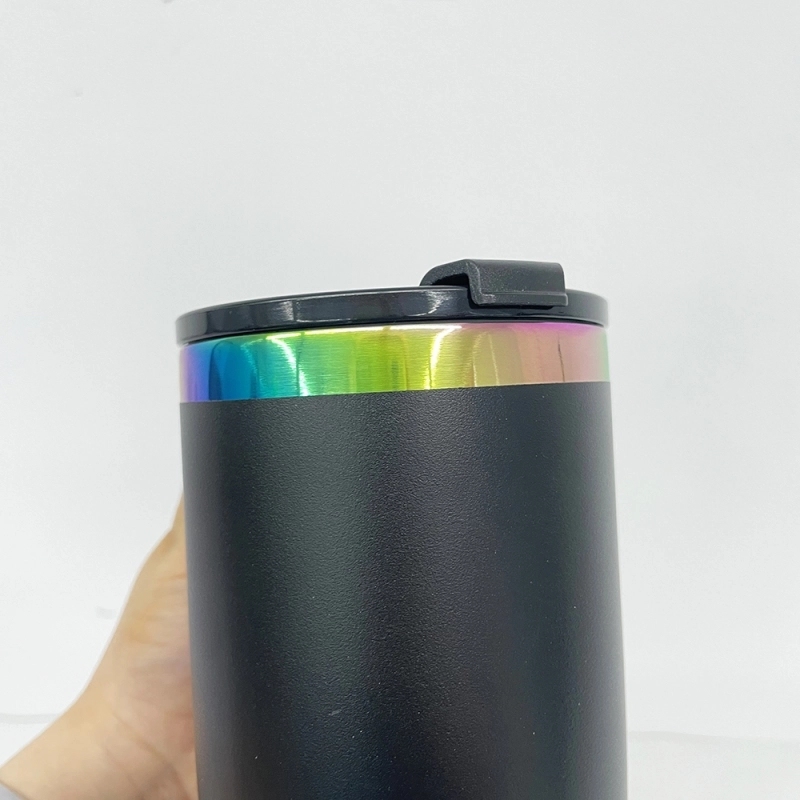 20 Pack USA Warehouse NEW STYLE Curved 40oz Tumbler 40 oz Stainless Steel Cup with Rainbow Underneath for Laser Engraving