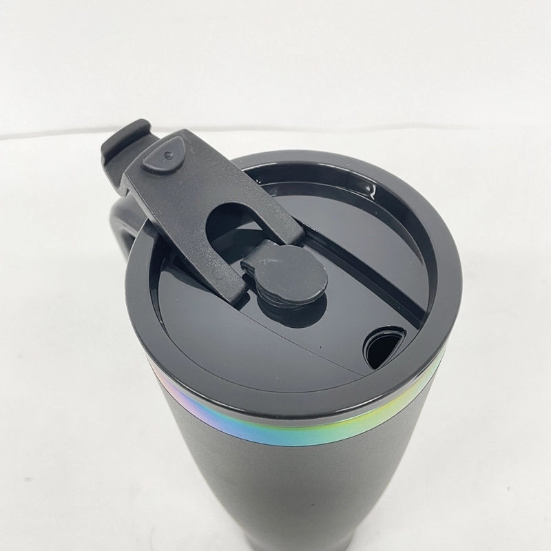 20 Pack USA Warehouse NEW STYLE Curved 40oz Tumbler 40 oz Stainless Steel Cup with Rainbow Underneath for Laser Engraving