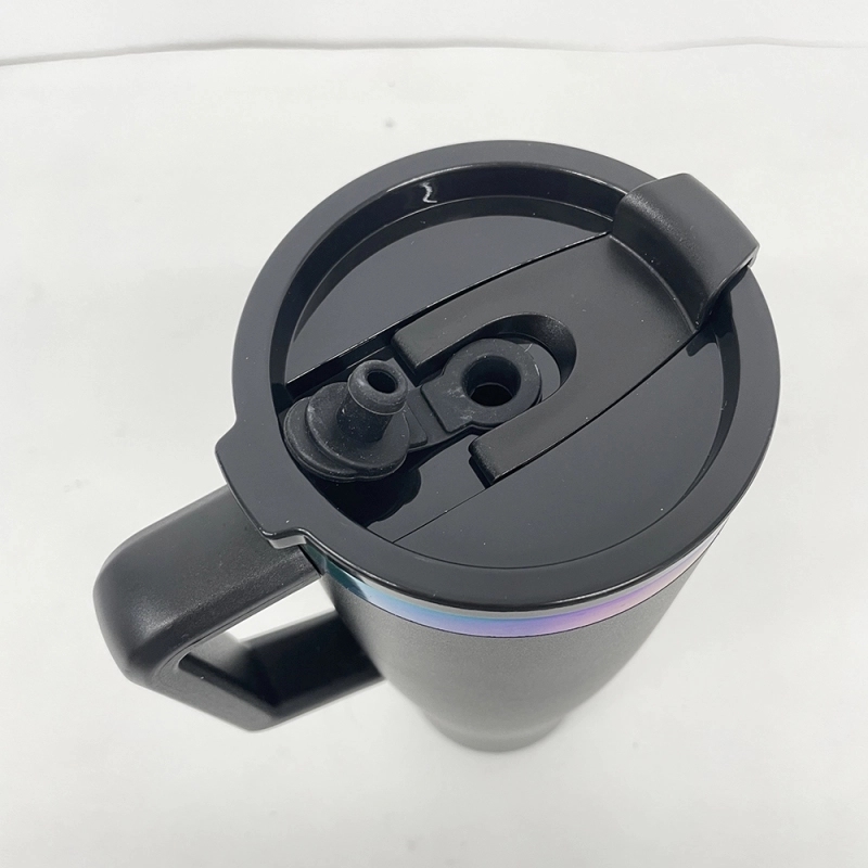 20 Pack USA Warehouse NEW STYLE Curved 40oz Tumbler 40 oz Stainless Steel Cup with Rainbow Underneath for Laser Engraving