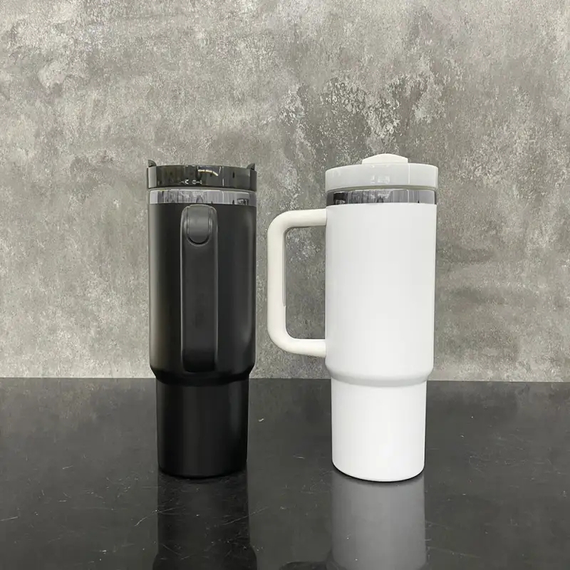 20 Pack USA Warehouse 30oz H2.0 Mirror Black Plated Undertean Powder Coating Tumblers 30 oz Stainless Steel Cup for Laser Engraving