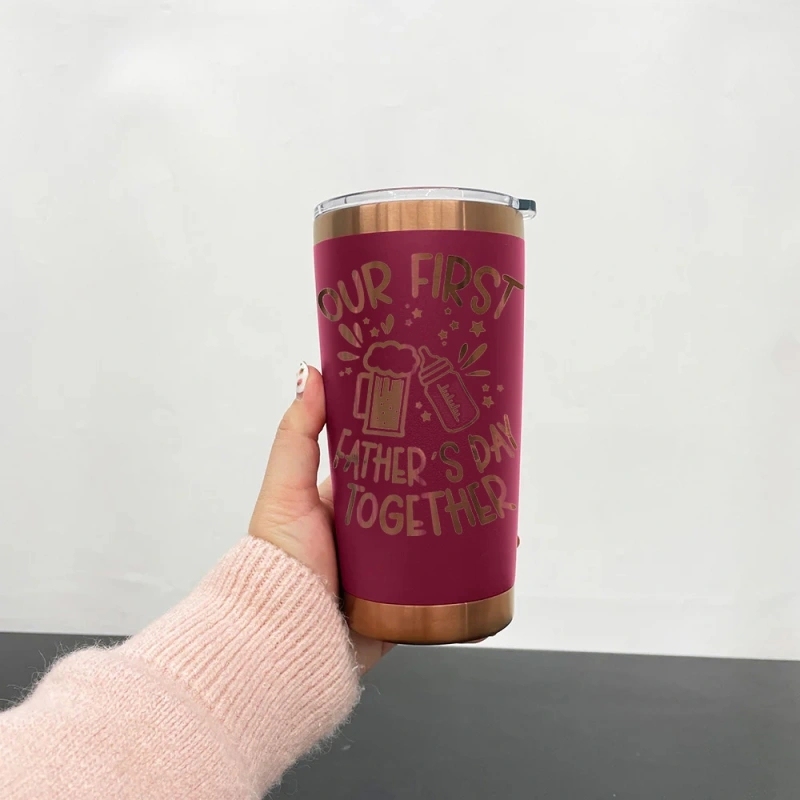 25 Pack USA Warehouse 20oz Copper Powder Coat Coffee Mug Cups 20 oz Stainless Steel Cup with Magnetic Slide Lids for Laser Engraving