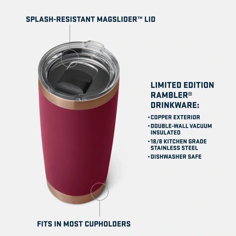 25 Pack USA Warehouse 20oz Copper Powder Coat Coffee Mug Cups 20 oz Stainless Steel Cup with Magnetic Slide Lids for Laser Engraving