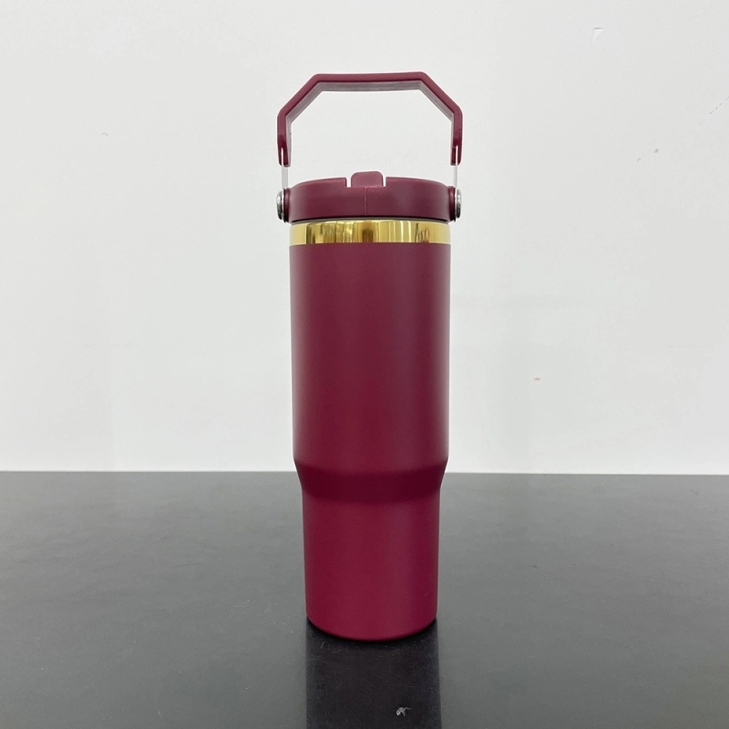 20 Pack USA Warehouse 30oz Mirror Gold Plated Flip Straw Tumblers 30 oz Stainless Steel Cup for Laser Engraving Double Wall Power Coated Water Bottles