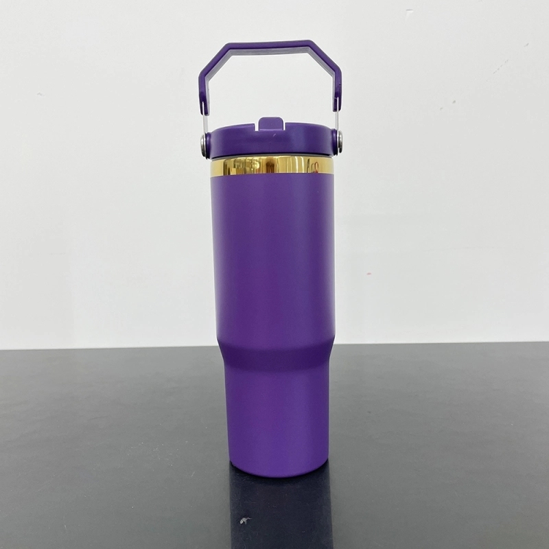 20 Pack USA Warehouse 30oz Mirror Gold Plated Flip Straw Tumblers 30 oz Stainless Steel Cup for Laser Engraving Double Wall Power Coated Water Bottles