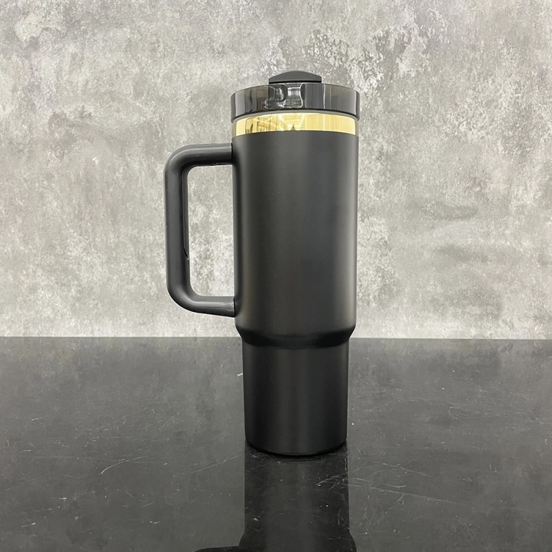 20 Pack USA Warehouse Black White 30oz Mirror Gold Underneath Quencher Tumbler 30 oz Stainless Steel Cup for Laser Engraving