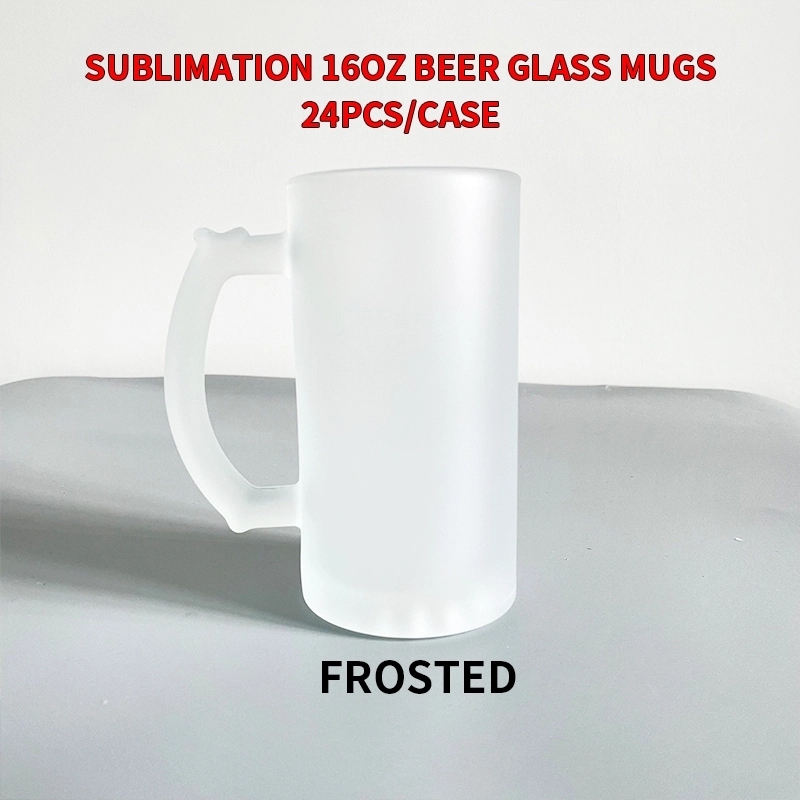 24 Pack USA Warehouse 16oz Blank Sublimation Iridescent Mix Colors Glass Beer Mug With Handle
