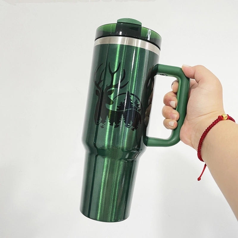 20 Pack USA Warehouse H2.0 40oz Blank Sublimation Christmas Green Red Color Tumblers 40 oz Stainless Steel Cup