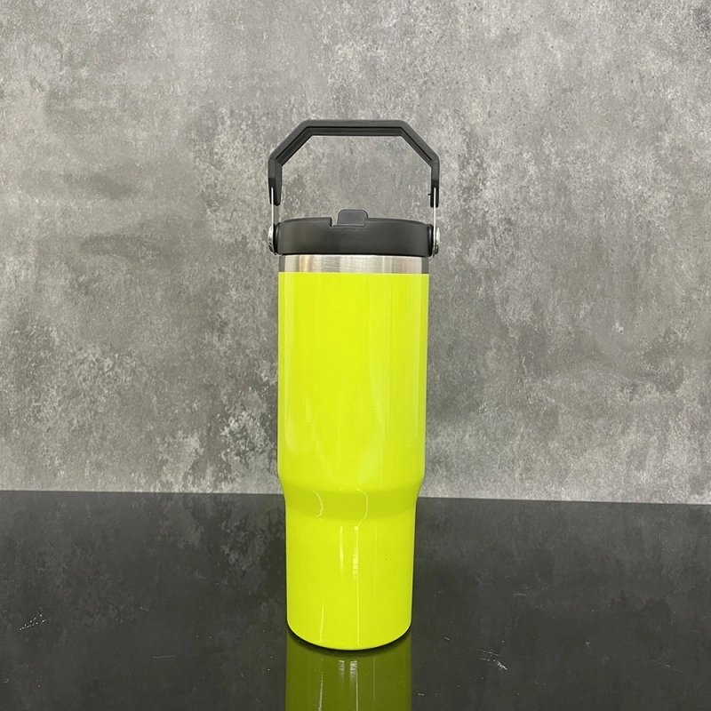 20 Pack USA Warehouse Neon Colors 30oz Fip Straw Water Bottles Blank Sublimation Kids Tumblers for Laser Engraving