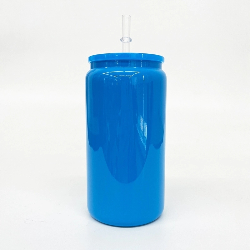 25 Pack 50 Pack USA Warehouse 16oz Neon Glass Can For Sublimation And UV DTF Wraps