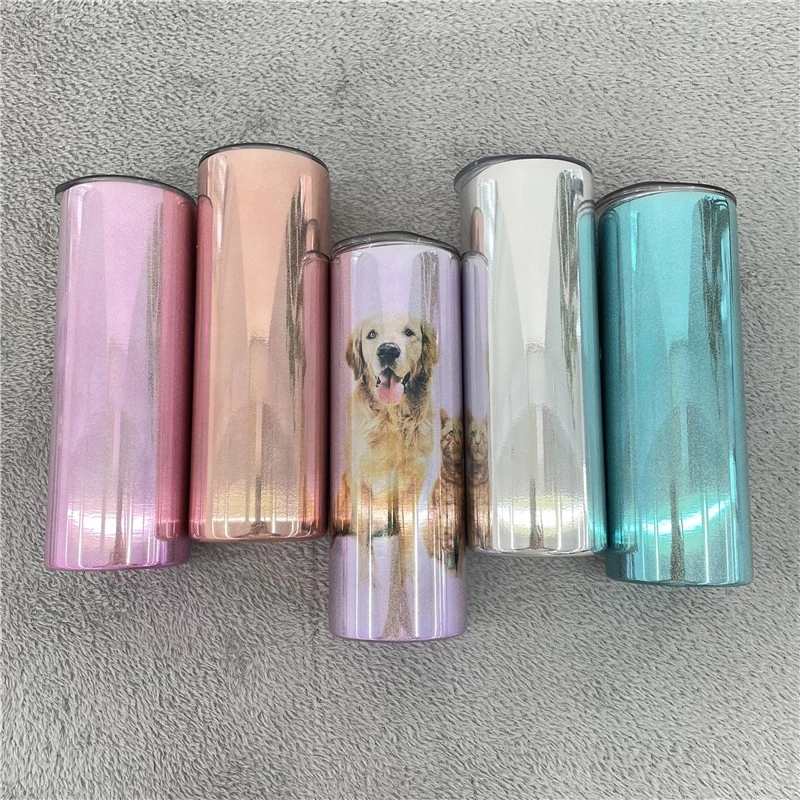 25 Pack USA Warehouse 20oz Magic Mirror Sublimation Straight Tumblers