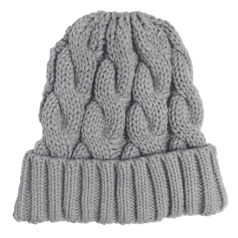 Winter Chunky Warm Cable Knit Pony Tail Hats With Ponytail Hole Top Shipped By Air