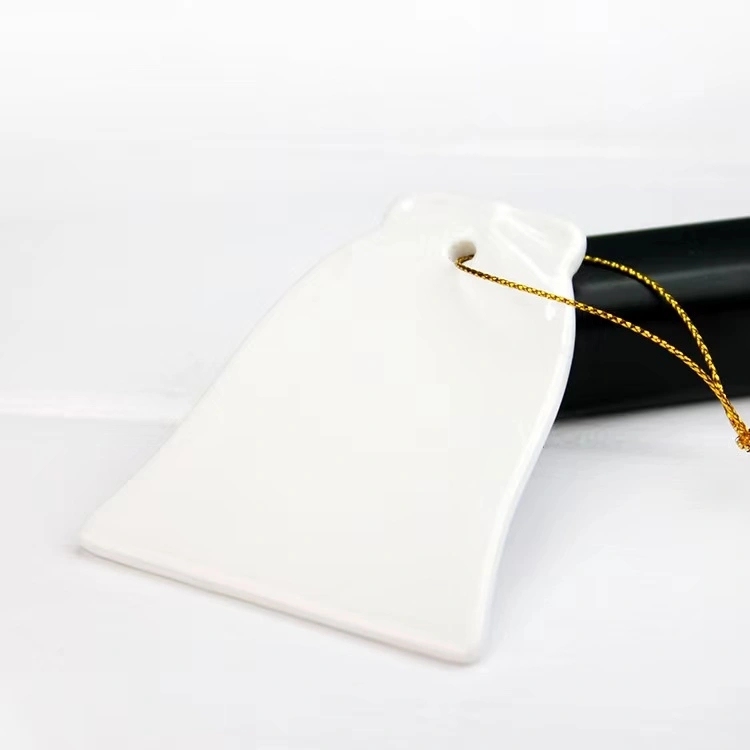 3 inch White Sublimation Ceramic Material Santa Ornaments Different Shapes Shipped From China By Air
