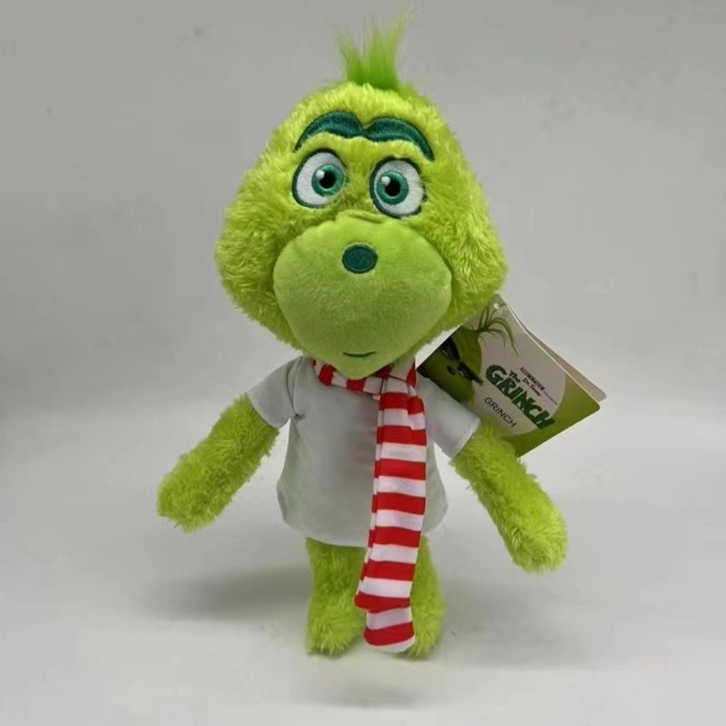 Sublimation Shirts Green Grinch Children's Cartoon Action Figure Doll Shipped From China By Air