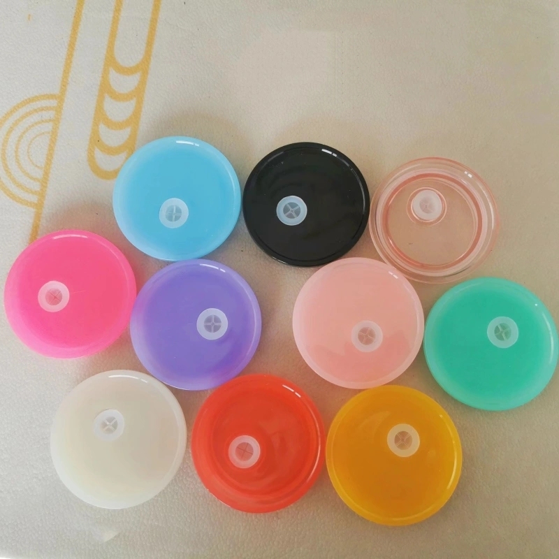 Colored Macaron PP Lids Of 16OZ Glasss Tumblers