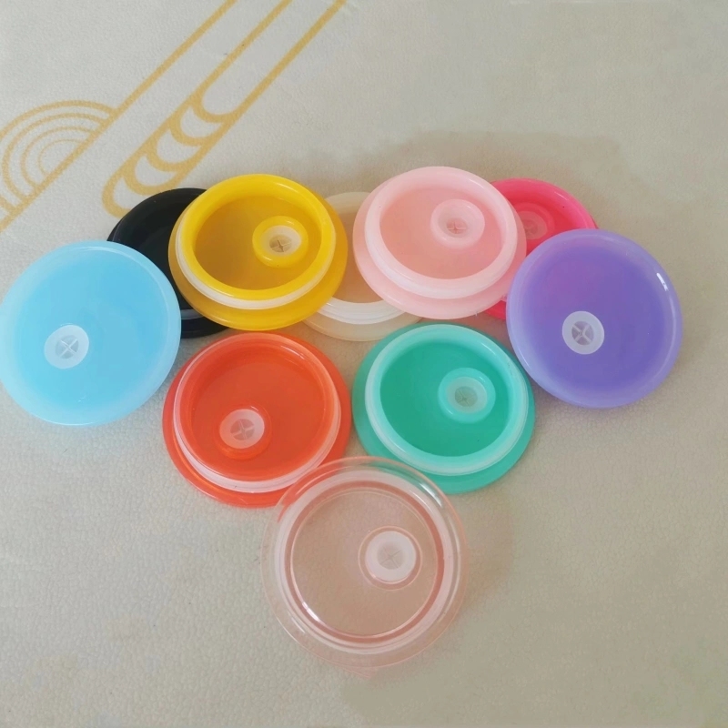 Colored Macaron PP Lids Of 16OZ Glasss Tumblers