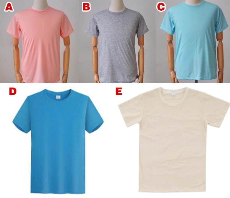 100% Polyester Sublimation Gradient Color T shirt Shipped From China