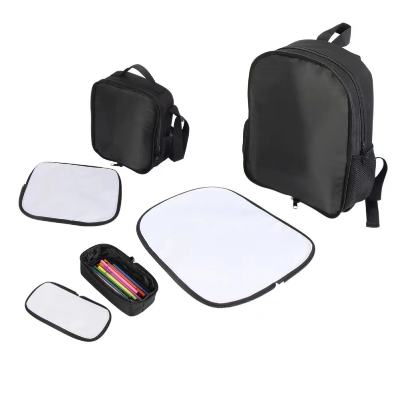 Back To School Kit Sublimation Blank Backpack Lunch Box And Pencil Cases