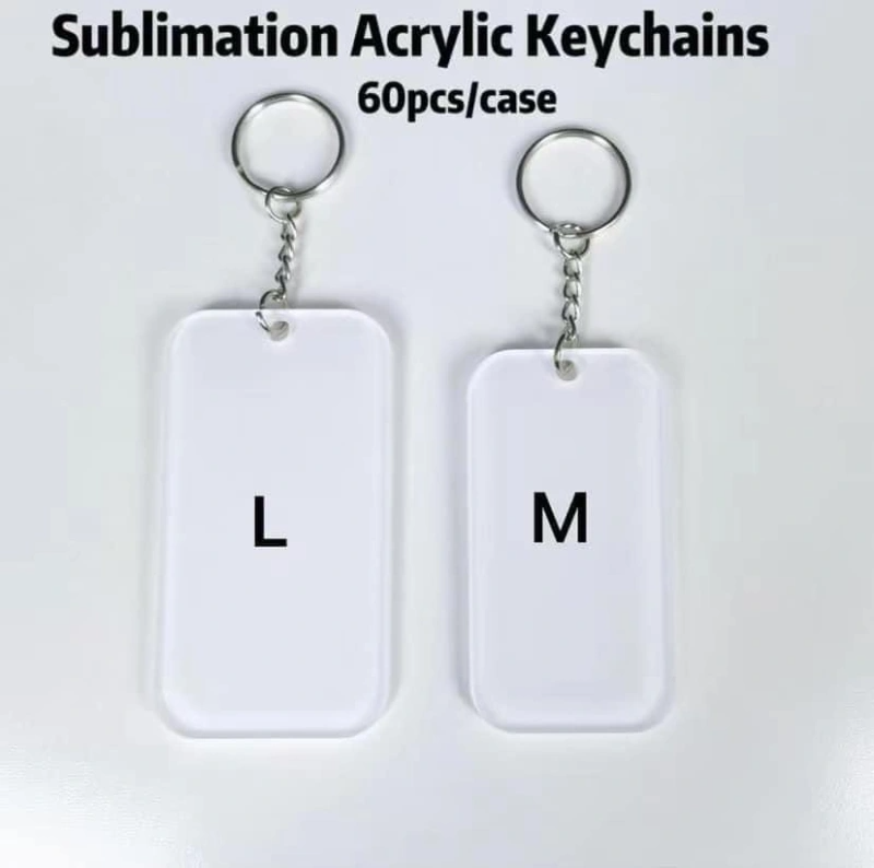 White Sublimation Acrylic Keychain Shipped From China By Air