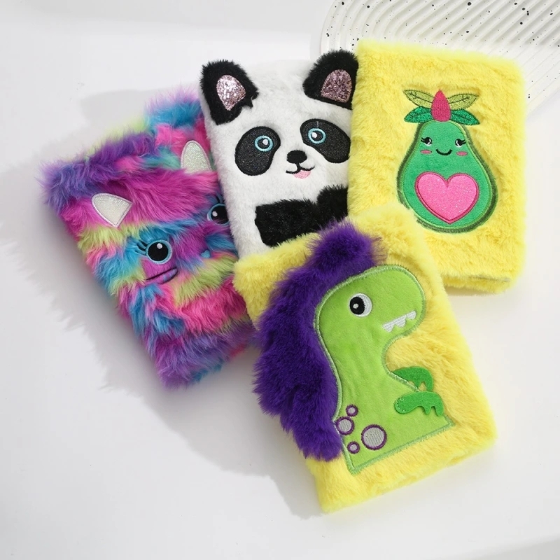 Plush Embroidery Cartoon Creative A5 Notebook