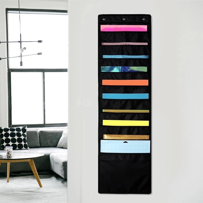 12 x 12 Paper Storage Door Hanging Organizer for Vinyl, HTV Sheets Cardstock Scrapbook Cut Mat Holder