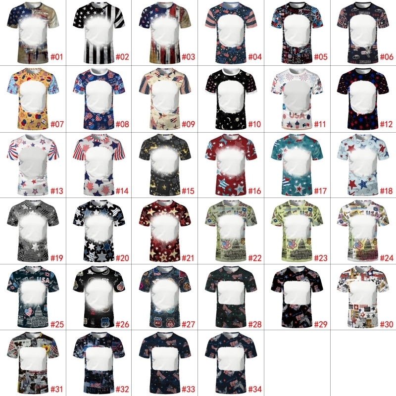 Sublimation Bleached T Shirts Different Colors Shipped From China