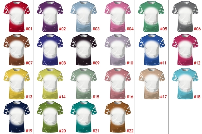 Sublimation Bleached T Shirts Different Colors Shipped From China