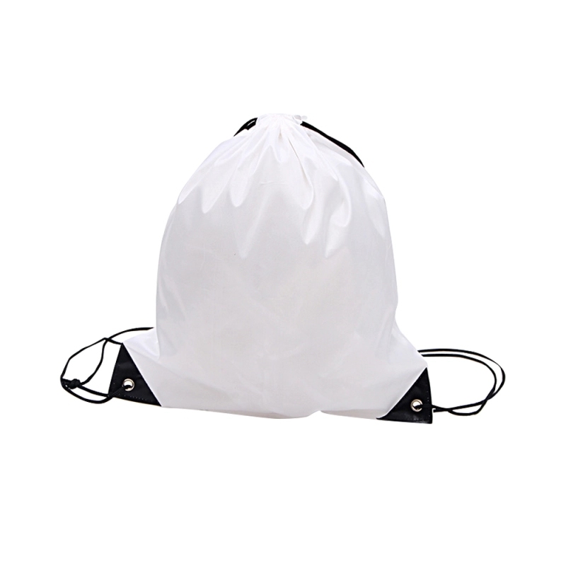 Sublimation White Polyester Draw String Bag Shipped From China By Air