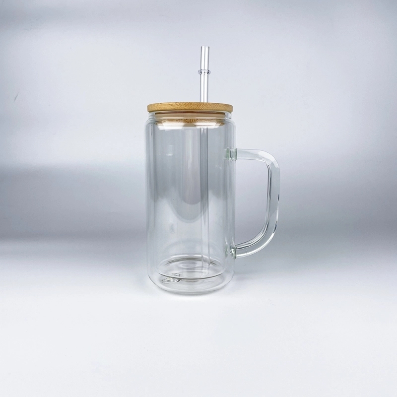 25 Pack USA Warehouse 15oz Double Wall Glass Mug With Pre-drilled Hole and Plug For Snow Globe DIY