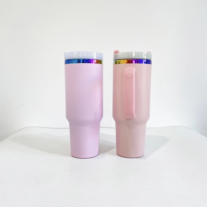 20 Pack USA Warehouse 40oz Rainbow Plated Stanley Style Tumblers For Valentine Day